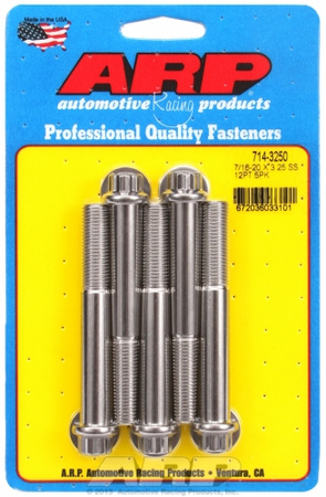 ARP "7/16""-20 x 3.250 12pt SS bolts" (5pcs)