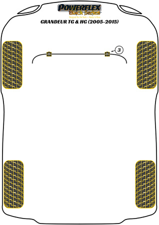 Tuleja stabilizatora przód 22.5mm   Powerflex Black Series Hyundai Grandeur TG/HG (2005 - 2015) PFF26-103-22.5BLK