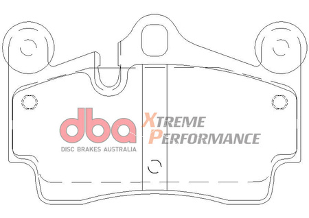 Galinių stabdžių trinkelės DBA Brake Pads Xtreme Performance ECE R90 certified (Hawk HB502x.606) - DB1677XP AUDI Q7 4L