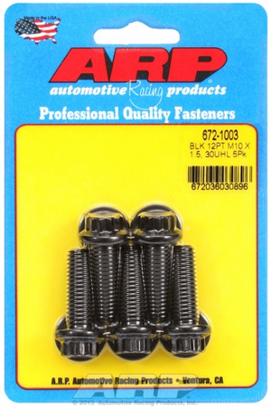 ARP M10 x 1.50 x 30 12pt black oxide bolts (5pcs)