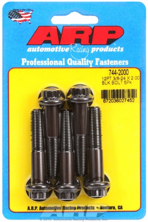 ARP "3/8""-24 x 2.000 12pt 7/16 wrenching black oxide bolts"5pcs