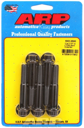 ARP "7/16""-14 x 2.500 12pt black oxide bolts" (5pcs)
