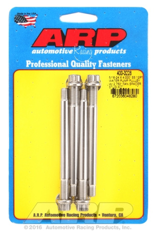 ARP 5/16-24x4.000 SS 12pt WP pulley w/ 2.750" fan spcr stud