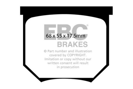DP2034 - Ein Satz Bremsbeläge serie GREENSTUFF EBC Brakes