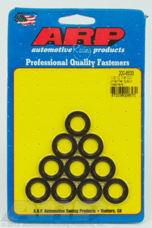 ARP "1/2"ID 7/8"OD .120"TH chamfer black washers" (10pcs)