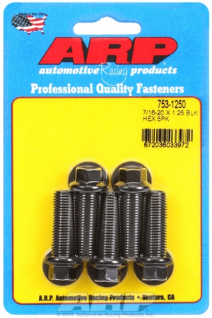 ARP "7/16""-20 x 1.250 hex black oxide bolts" (5pcs)