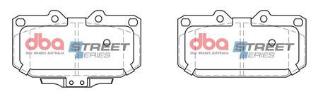 Klocki hamulcowe przednie DBA Brake Pads Street Series Ceramic - DB1170SS MITSUBISHI 3000 GTO NISSAN Aust NZ 180SX 200SX S14 300ZX GZ32 Z32 Silvia S14 S15 Skyline R32 R33 R34 SUBARU Impreza 22B GB270 Prodrive P1 TOYOTA Yaris GRMN