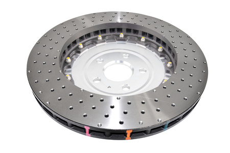 Tarcza hamulcowa przednia DBA 5000 series - Cross Drilled/Dimpled - DBA53912SLVXD AUDI TTRS quattro 8S
