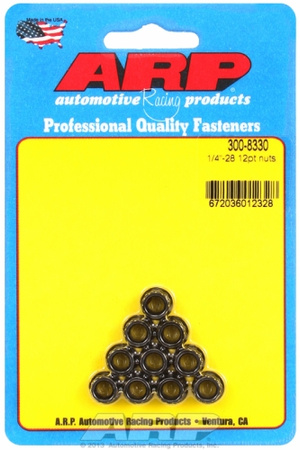 ARP "1/4""-28 12pt nut kit" (10pcs)