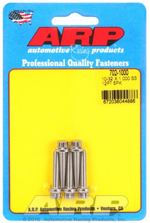 ARP Bolt 10-24 x 1.000" SS 12PT 5 Pcs.