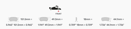 Ferodo Racing DS3.12 priekinės stabdžių kaladėlės FCP519G FIAT Cityvan Duna Fiorino Palio Palio Weekend Penny Siena Tempra Uno AUTO POLAND INNOCENTI Elba Mille