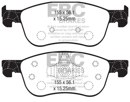 DPX2353 - Ein Satz Bremsbeläge serie ULTIMAX2 EBC Brakes