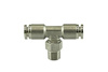 Turbosmart Wastegates vožtuvas 1/8" NPT Tee Pushloc Fitting - SS - 1/4"