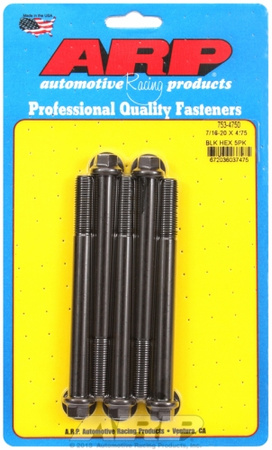 ARP "7/16""-20 x 4.750 hex black oxide bolts" (5pcs)