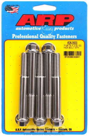 ARP "7/16""-14 X 3.500 hex SS bolts" (5pcs)
