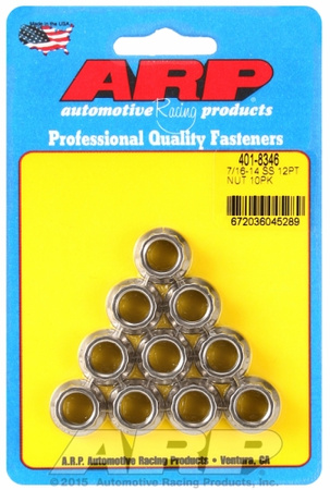 ARP 7/16-14 SS 12pt nut kit