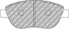 Klock hamulcowe Ferodo Racing DS3000 przednie FCP1467R ABARTH 500 / 595 695 312 500C 595C 695C CITROEN Xsara Picasso N68 FIAT 500L Grande Punto Punto 199 Idea STILO 192 Multi Wagon LANCIA MUSA 350 OPEL CORSA D PEUGEOT 206 307 307