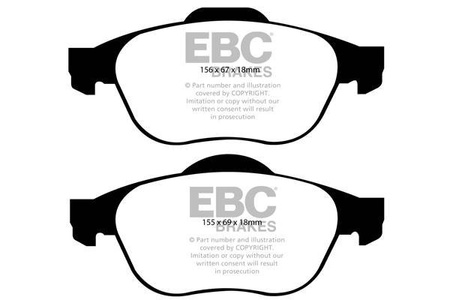 DP1958 - Stabdžių trinkelių rinkinys ULTIMAX2 serija EBC Brakes