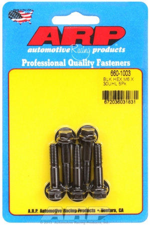 Śruby ARP M6 x 1.00 x 30 hex black oxide bolts (5pcs)