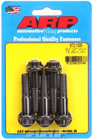 ARP M10 x 1.50 x 45 12pt black oxide bolts (5pcs)