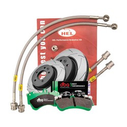 DBA Street serijos priekinių stabdžių diskų rinkinys - En-Shield - paprastas - DBA650E + DBA Brake Pads Street Performance priekinės stabdžių trinkelės ECE R90 sertifikuotos Hawk HB432x.661 - DB1491SP + HEL pintos stabdžių linijos Subaru TOYOTA