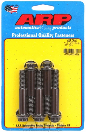 ARP "7/16""-14 X 2.500 12pt 1/2 wrenching black oxide bolts"5pcs