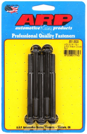 ARP "5/16""-18 X 3.500 hex black oxide bolts" (5pcs)