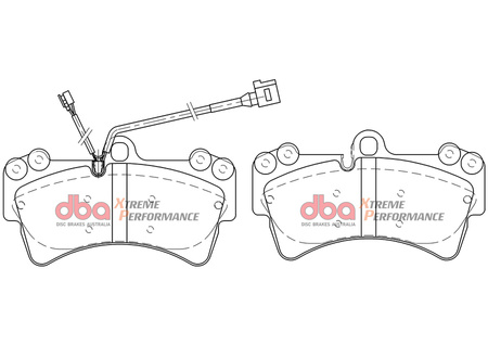 Bremsbeläge vorne DBA Brake Pads Xtreme Performance Hawk HB501x.625 - DB7878XP AUDI Q7 4L PORSCHE Cayenne 9PA VOLKSWAGEN Touareg 1st Gen