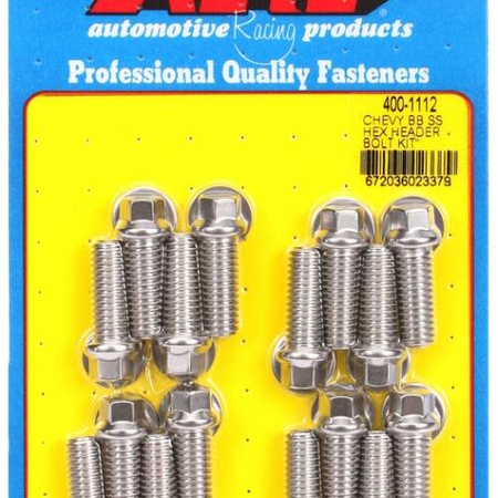 Kopfbolzensätze ARP 400-1112 BB Chevy SS hex header bolt kit Chevrolet Big Block