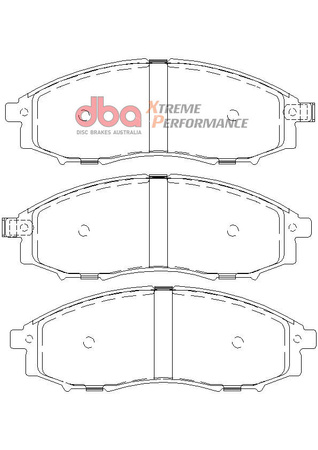 Bremsbeläge vorne DBA Brake Pads Xtreme Performance Hawk HB488x.629 - DB1439XP NISSAN NP300 D40 Navara D22