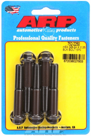 ARP "3/8""-24 x 2.250 hex black oxide bolts" (5pcs)
