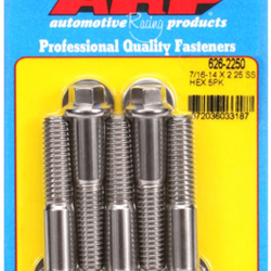 ARP "7/16""-14 X 2.250 hex SS bolts" (5pcs)