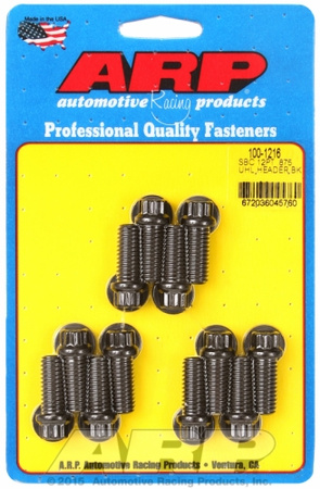 Header Bolt Kits ARP 100-1216 ARP SB Chevy 12pt .875 UHL header bolt kit Chevrolet Small Block