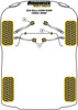 Wewnętrzna tuleja przedniego stabilizatora 20mm Powerflex Black Series Mercedes-Benz CLK & W209/C209/A209 (2003-2010) PFF40-503-20BLK