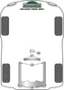 Tuleja belki poprzecznej tylnego dyferencjału Powerflex Heritage Collection Audi A4 / S4 / RS4 & A4 / S4 / RS4 B5 (1995-2001)\RS4 Avant (2000-2001) PFR3-127H