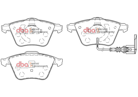 Brake Pads Xtreme Performance Hawk HB625x.760 front - DB2402XP AUDI S3 8P TT quattro 8J TTS VOLKSWAGEN Golf Mk6