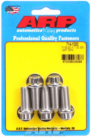 ARP "7/16""-20 x 1.000 12pt SS bolts" (5pcs)