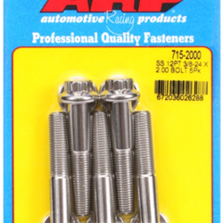 ARP "3/8""-24 x 2.000 12pt 7/16 wrenching SS bolts" (5pcs)