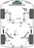 Rear Shock Top Mount Bracket and Bush 10mm Powerflex Polyurethane Bush Heritage Collection BMW 3 Series E30 inc M3 (1982 - 1991) PFR5-5630-10H
