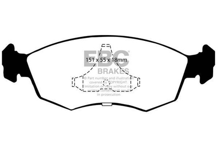DP605/2 - Ein Satz Bremsbeläge serie ULTIMAX2 EBC Brakes