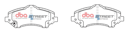 Klocki hamulcowe przednie DBA Brake Pads Street Series Ceramic - DB2002SS CHRYSLER UK Grand Voyager USA DODGE Journey Nitro FIAT Freemont JEEP Cherokee Wrangler JK LANCIA