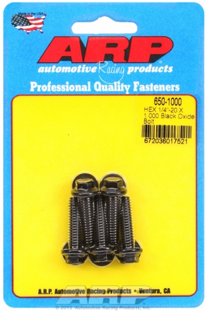 Śruby ARP "1/4""-20 X 1.000 hex black oxide bolts" (5pcs)