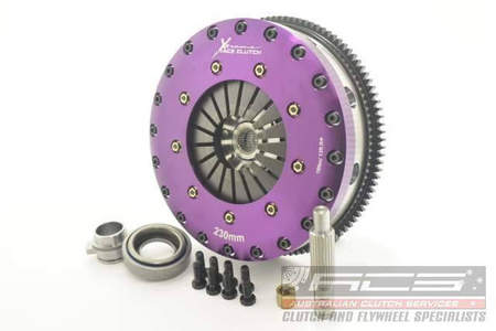 Xtreme Performance Nissan 180SX / 200SX / Silvia - 230mm Organic Twin Plate Clutch Kit Incl Flywheel 1200Nm