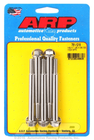 ARP M8 x 1.25 x 85 hex SS bolts