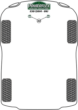 Zestaw offsetowych dolnych mocowań chłodnicy Powerflex Heritage Collection Venucia E30 (2014 - ON) PFF5-4652H