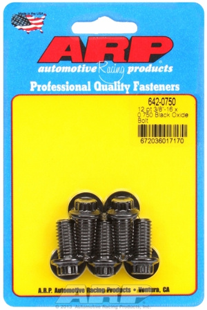 ARP "3/8""-16 x 0.750 12pt black oxide bolts" (5pcs)