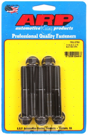 Śruby ARP "7/16""-20 x 2.750 hex black oxide bolts" (5pcs)