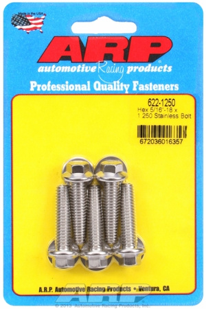 ARP "5/16""-18 x 1.250 hex SS bolts"