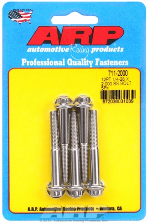 Śruby ARP "1/4""-28 x 2.000 12pt SS bolts" (5pcs)