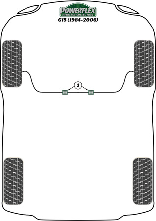 Anti Roll Bar Bush 23mm Powerflex Polyurethane Bush Heritage Collection Citroen C15 (1984-2006) PFF50-215-23H